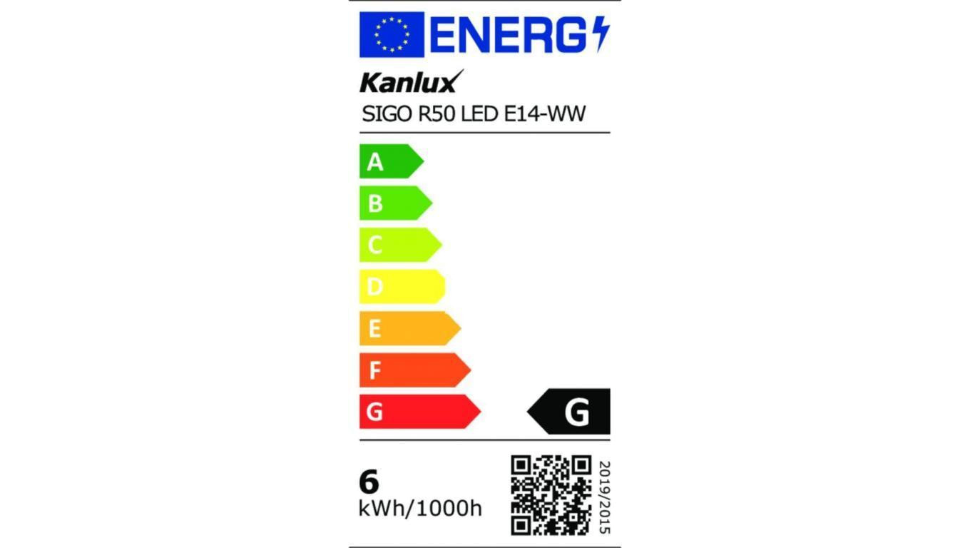 Żarówka LED E14 SIGO R50 490lm 3000K barwa ciepła 22735