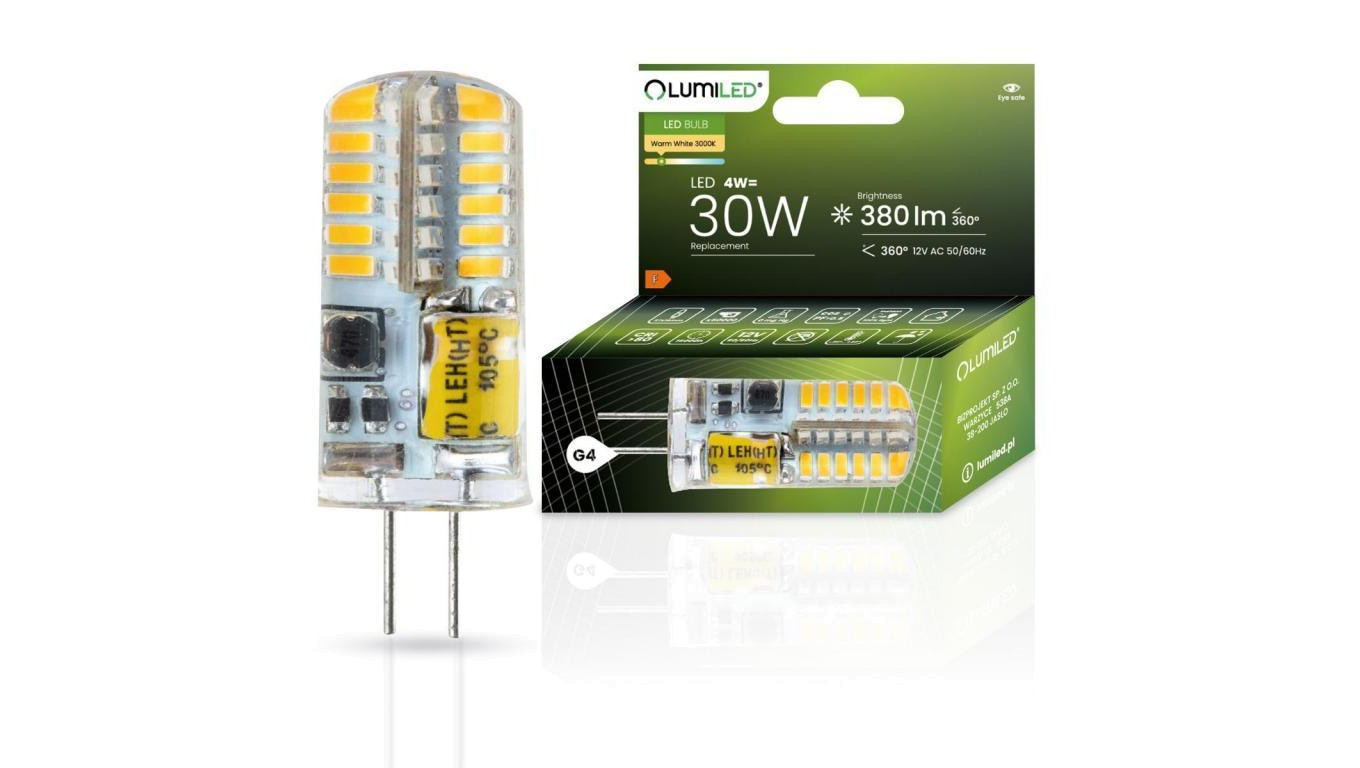 Żarówka LED G4 KAPSUŁKA 4W = 30W 380lm 3000K Ciepła 360 LUMILED