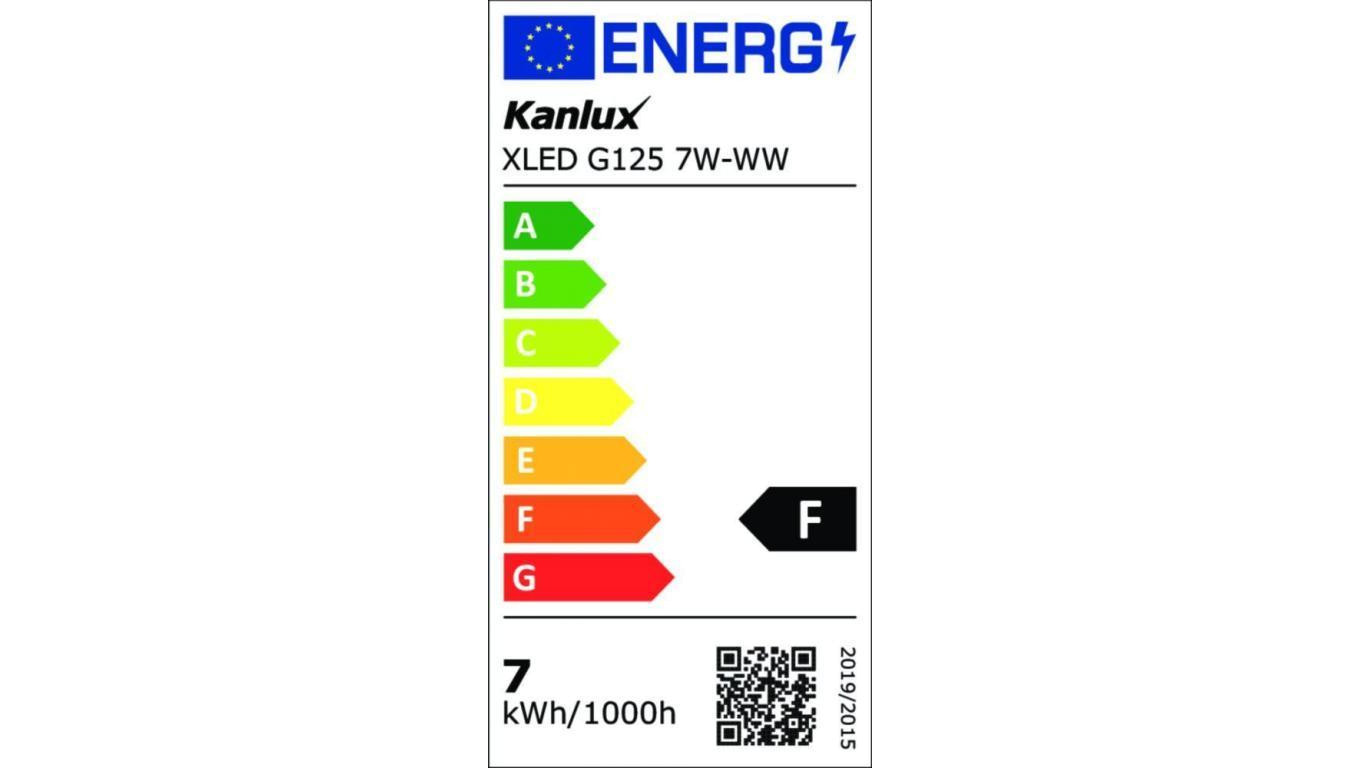 Żarówka LED E27 XLED G125 7W-WW 725lm 2700K barwa ciepła 29638