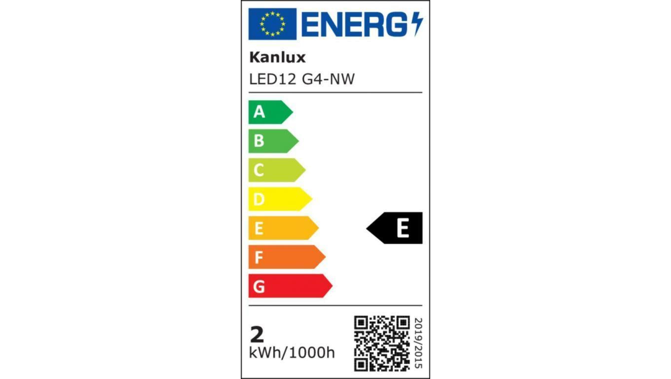 Żarówka LED G4 LED12 G4-NW 720lm 4000K barwa neutralna 18503