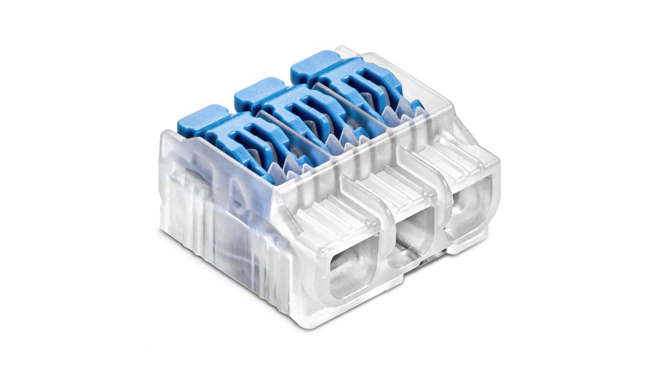 IDEALNA Szybkozłączka SCL3 B10 z dźwignią do linek i drutów 3-torowa 4mm² 32A 450V 88001313 /10 szt./