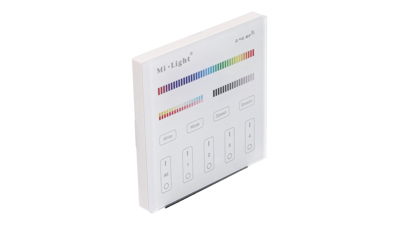 Panel MiLight 4strefy RGB+CCT biały sterownik T4