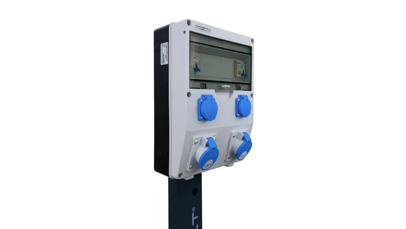 Rozdzielnica na stojaku TD-CAMP FI/LS 2x16A/3P 2x230V 1703