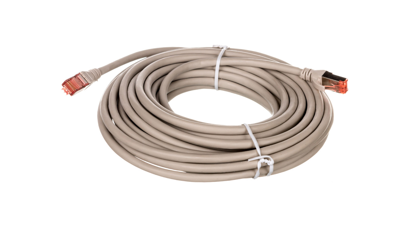 Kabel krosowy (Patch Cord) S/FTP kat.6 szary 10m DK-1644-100