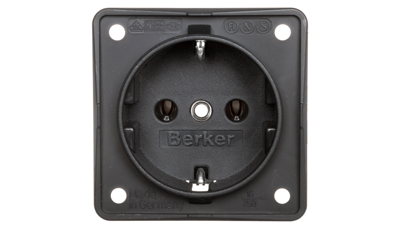 Berker Integro Gniazdo SCHUKO antracyt, mat 941852505