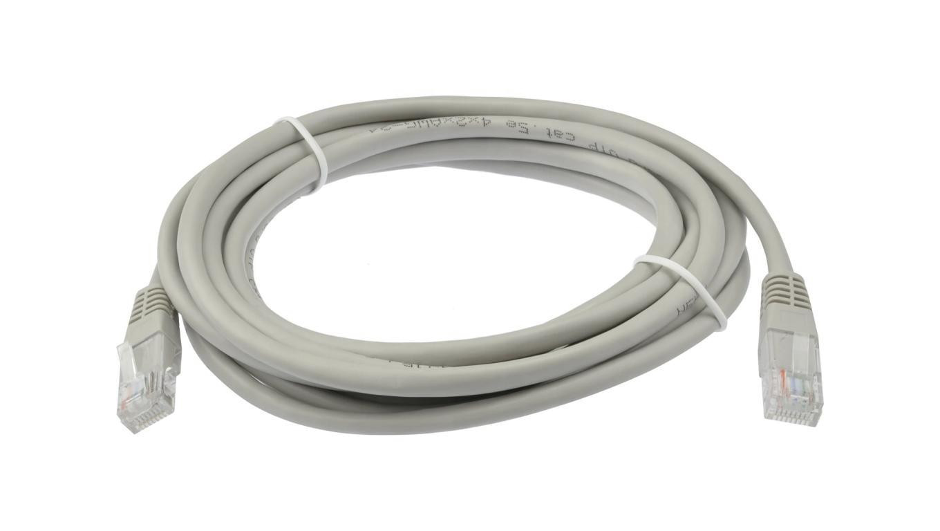 Patchcord UTP kat.6 kabel sieciowy LAN 2x RJ45 linka szary 20m