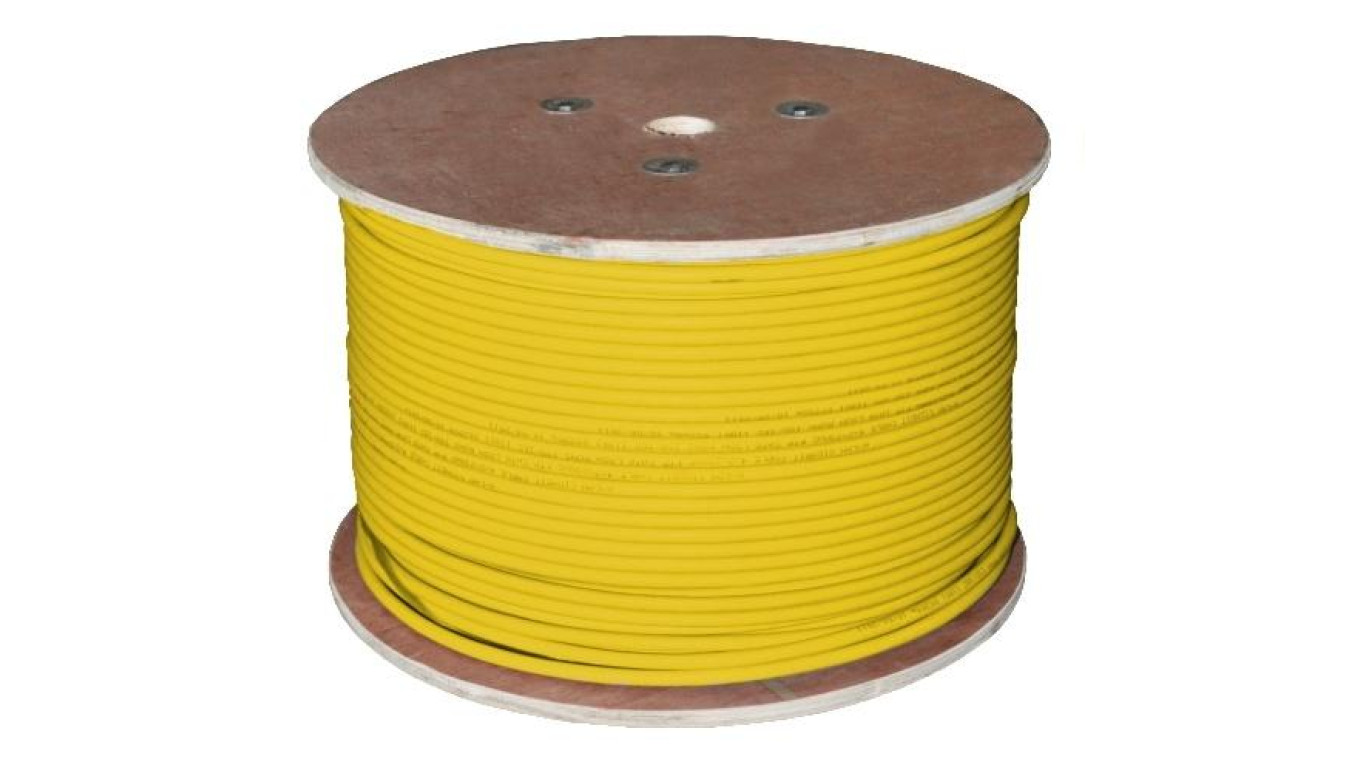 Kabel UTP kat.6 U/UTP 4x2x0,57 B2ca żółty LSOH Alantec 100m