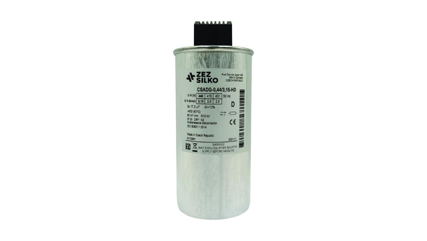 Kondensator 4kvar 440V Cn=3x21,92µF In=3x5,25A