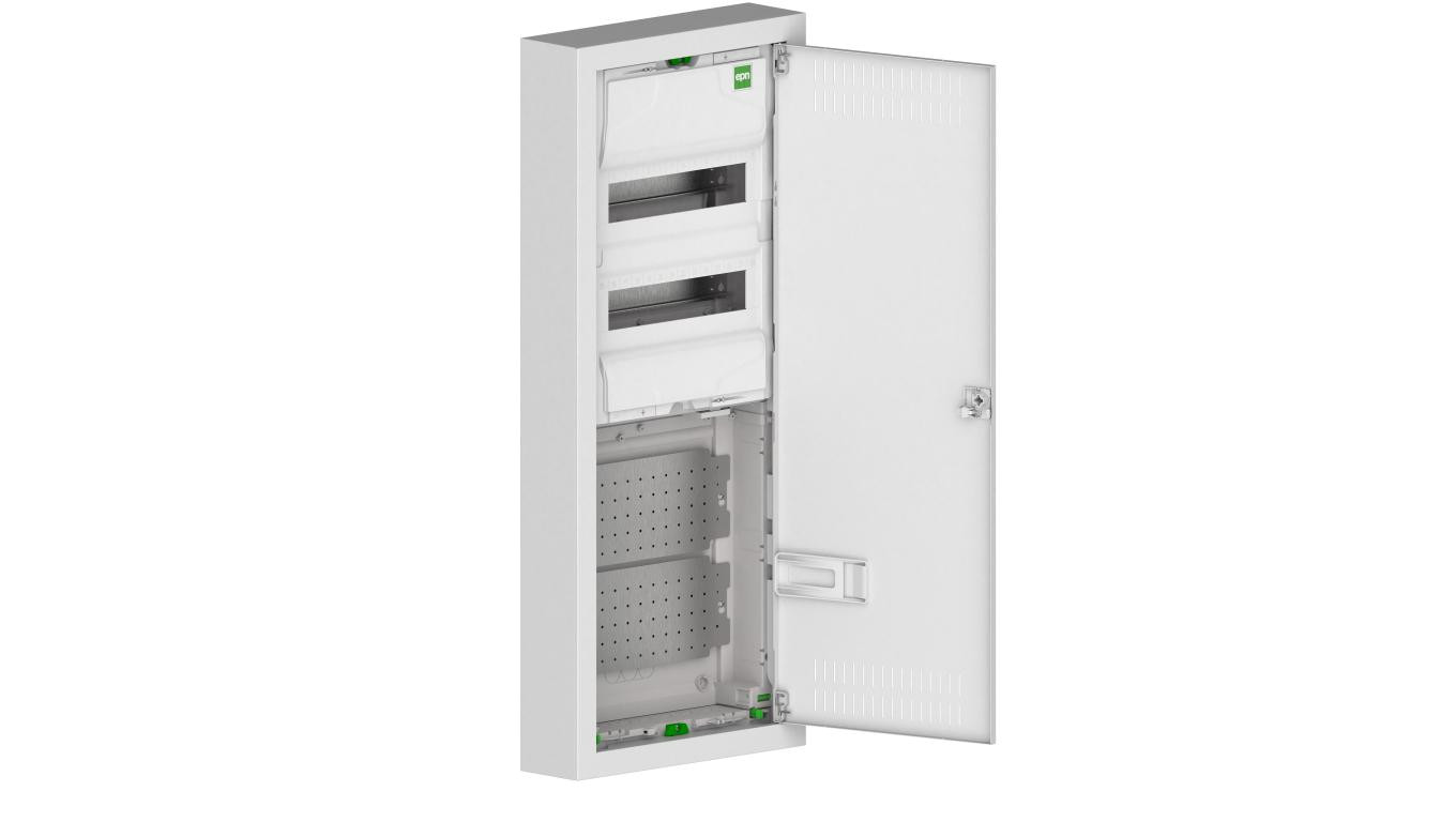 Rozdzielnica modułowa MSF TWIN RN 2x12 (N+PE) + 2X12 natynkowa multimedialna IK05 IP30 2015-20