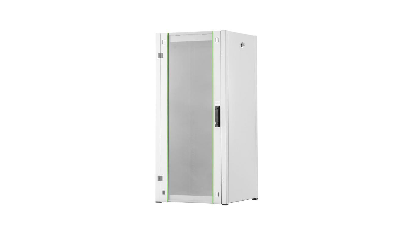 Szafa teleinformatyczna rack 19 cali Hyper Pro 26U 600x600, drzwi szklane, kolor szary Digitus Professional DN-51001