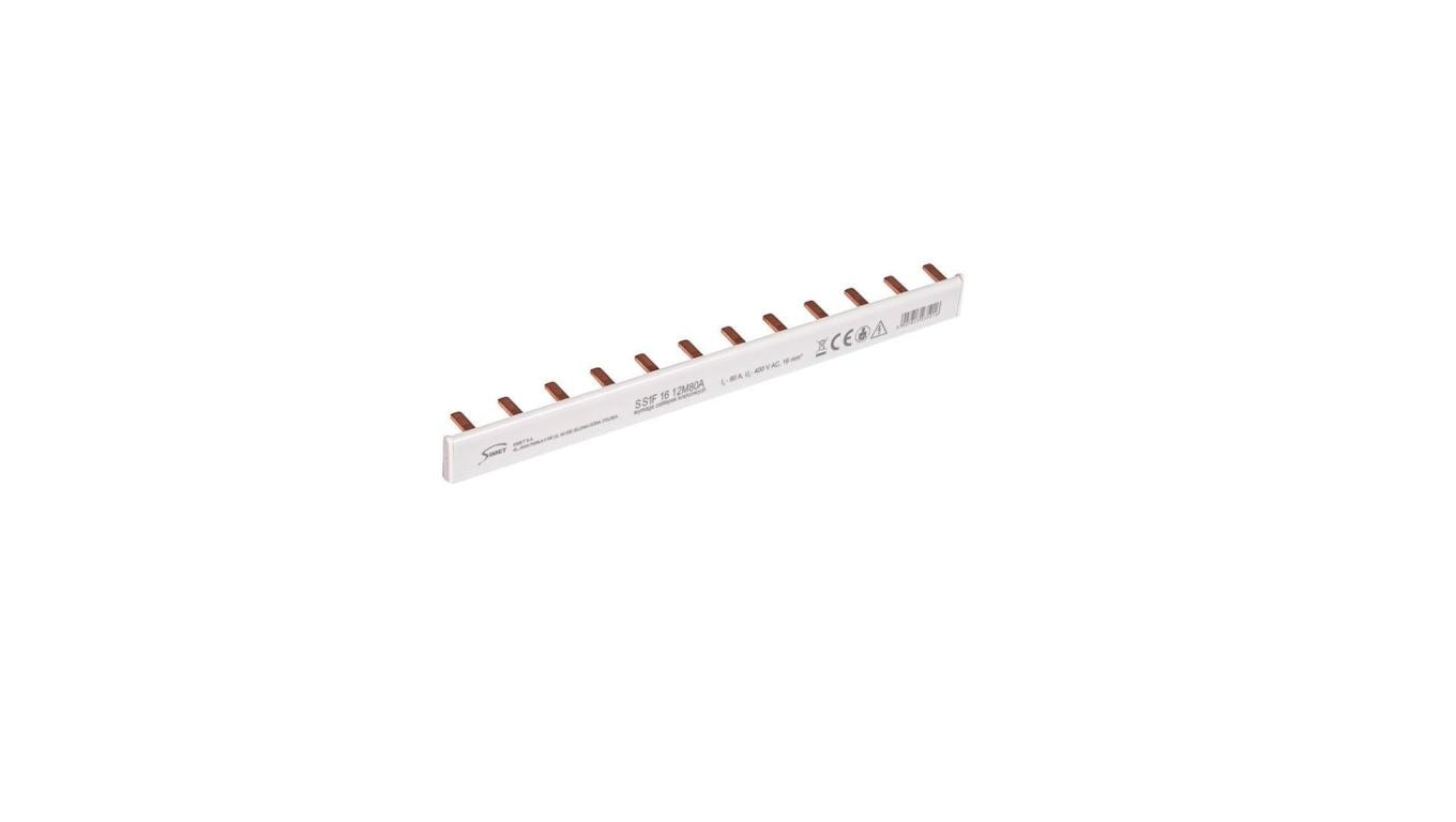 Szyna prądowa łączeniowa - sztyftowa 1-fazowa 80A 12 modułów 16 mm² 81997006