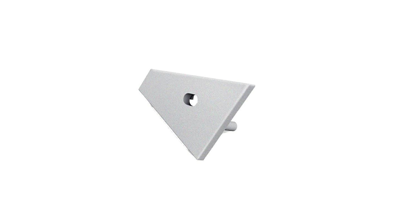 Zaślepka do profil Corner14 srebrna PRAW / RIGHT gen2 z otworem / with hole silver 1szt