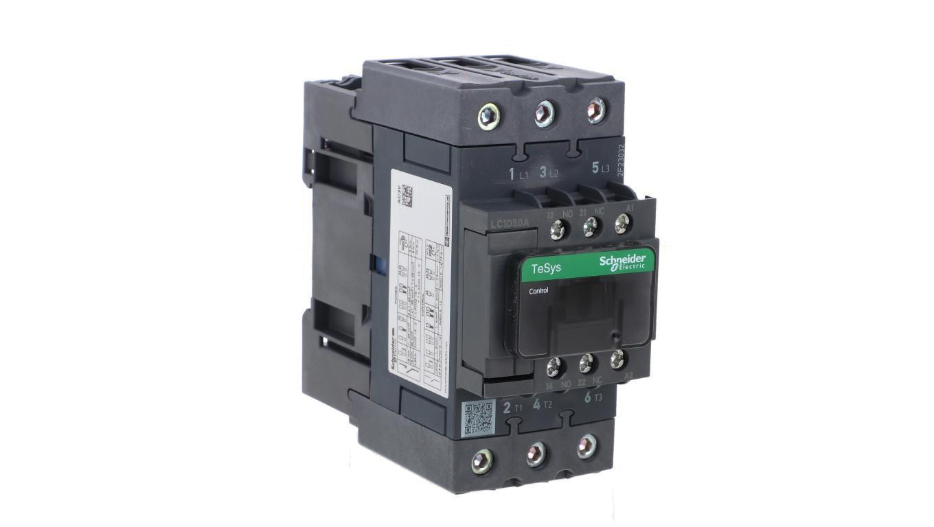 TeSys Deca Stycznik mocy 50A 3P 400V AC 1Z 1R (EVK) LC1D50AV7