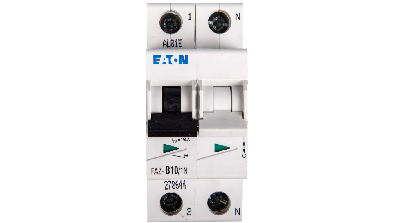 Wyłącznik nadprądowy 1+N B 10A 15kA AC FAZ B10/1N 278644