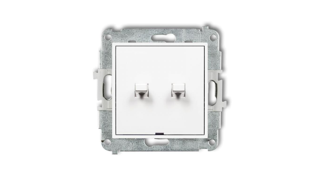 MINI Mechanizm łącznika świecznikowego w stylu amerykańskim biały mat 25MWPUS-2