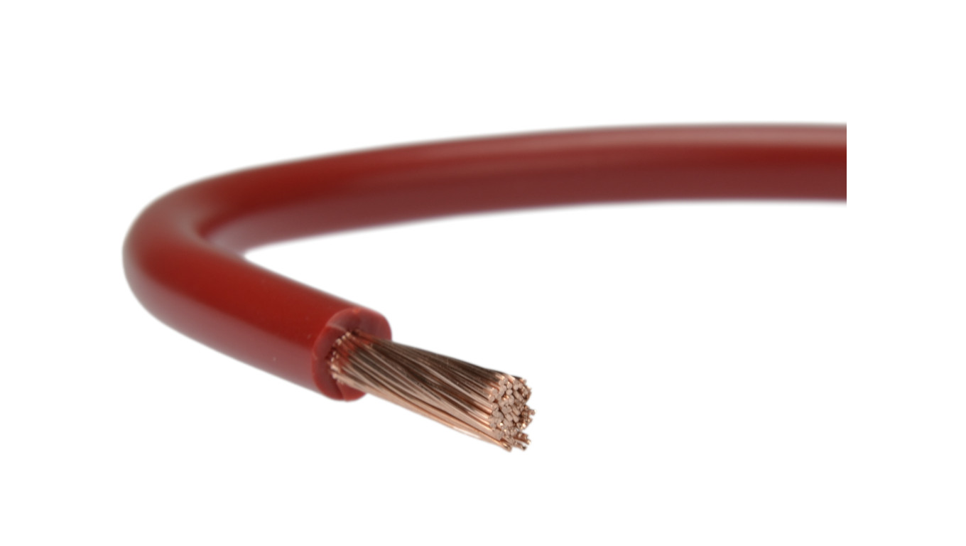 Przewód instalacyjny H07V-K / LgY 2,5 750V czerwony linka giętka Elektrokabel /100m/