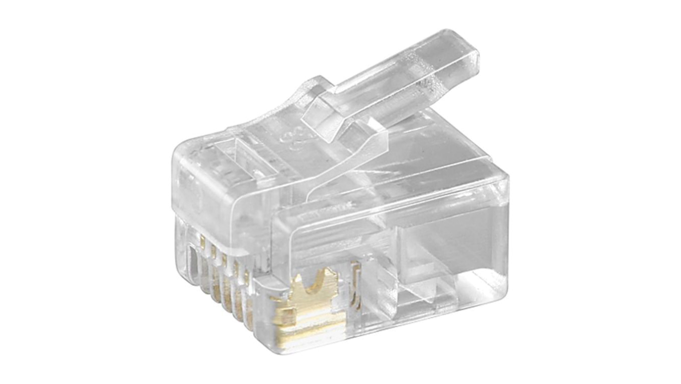 Wtyk Western RJ12 do kabla okrągłego, 6-pinowy - Połączenie typu Wtyk RJ12 (6P6C)