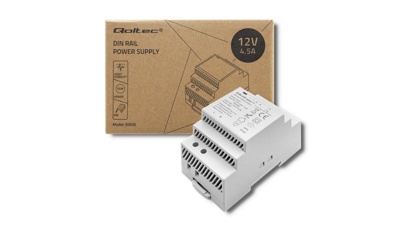 Qoltec Zasilacz na szynę DIN 60W 24V 2.5A Szary