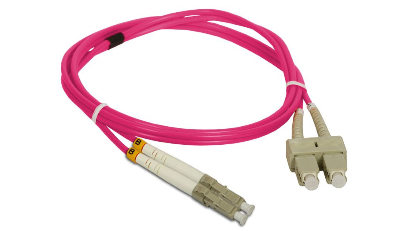 Patch cord MM OM4 LC-SC duplex 50/125 3.0m FOC-LCSC-5MMD-3-4