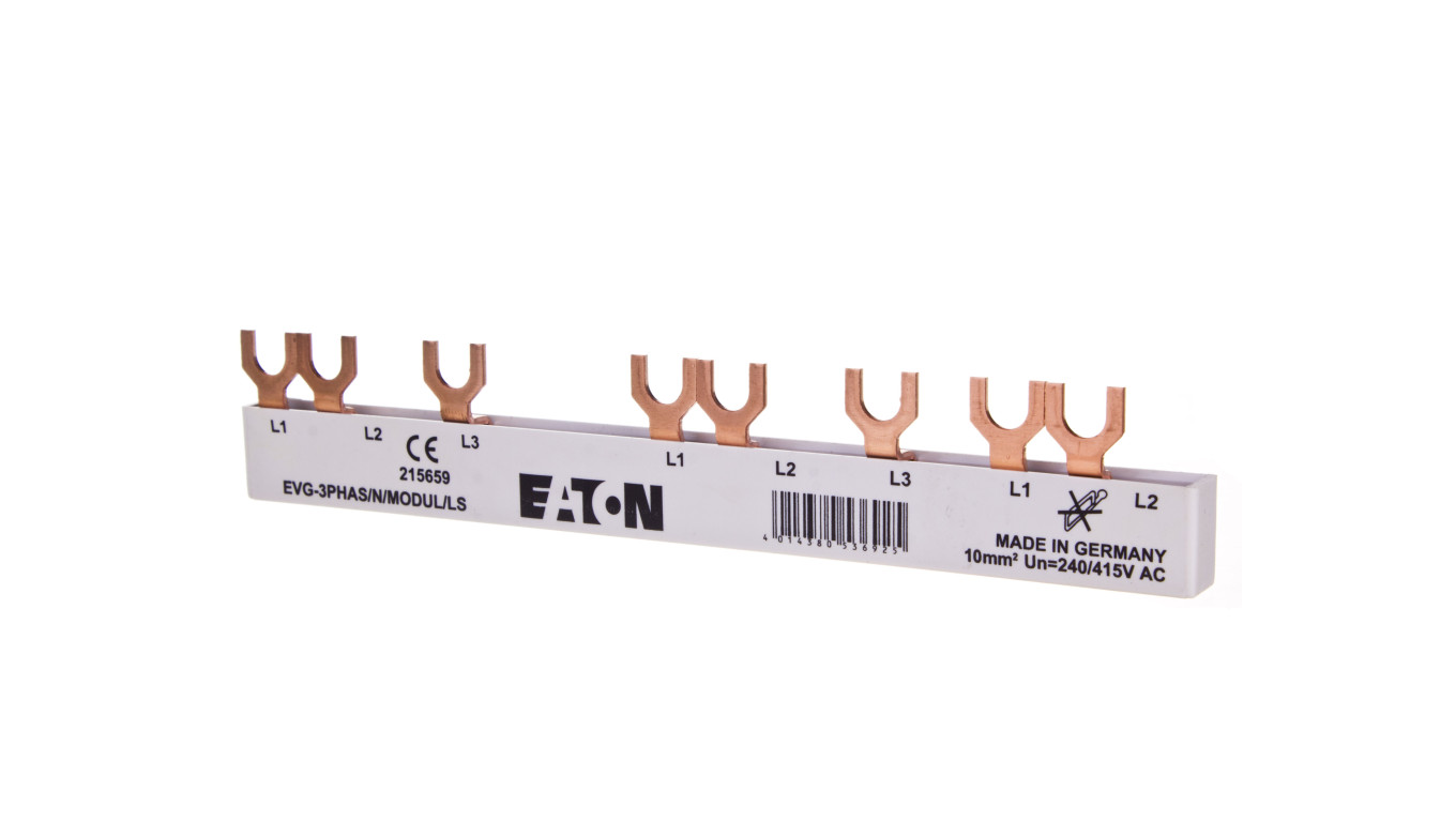 Szyna łączeniowa 3P 63A 10mm2 widełkowa EVG-3PHAS/N/5MODUL/LS 215659