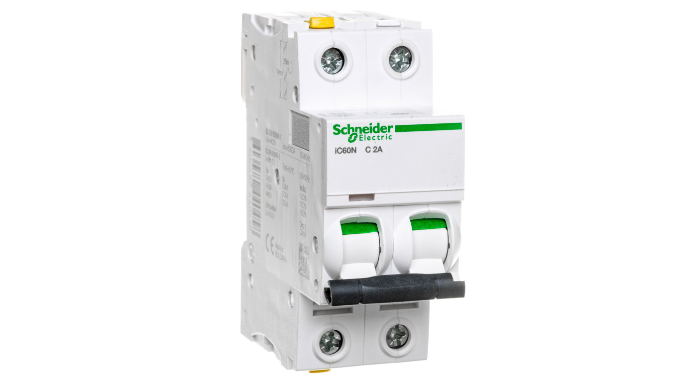 Wyłącznik nadprądowy 2P C 2A 6kA AC iC60N-C2-2 A9F04202