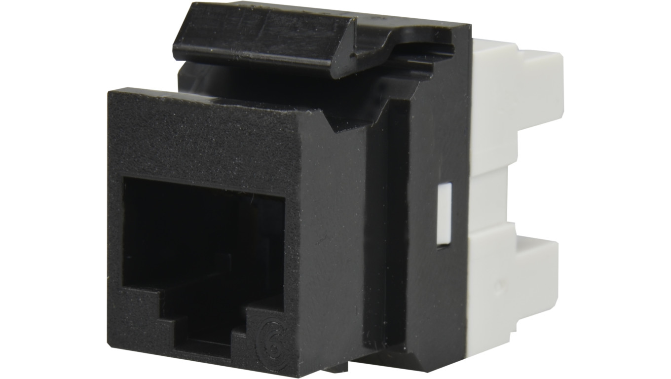 Moduł keystone RJ45 UTP kat.6 nieekranowany czarny Molex