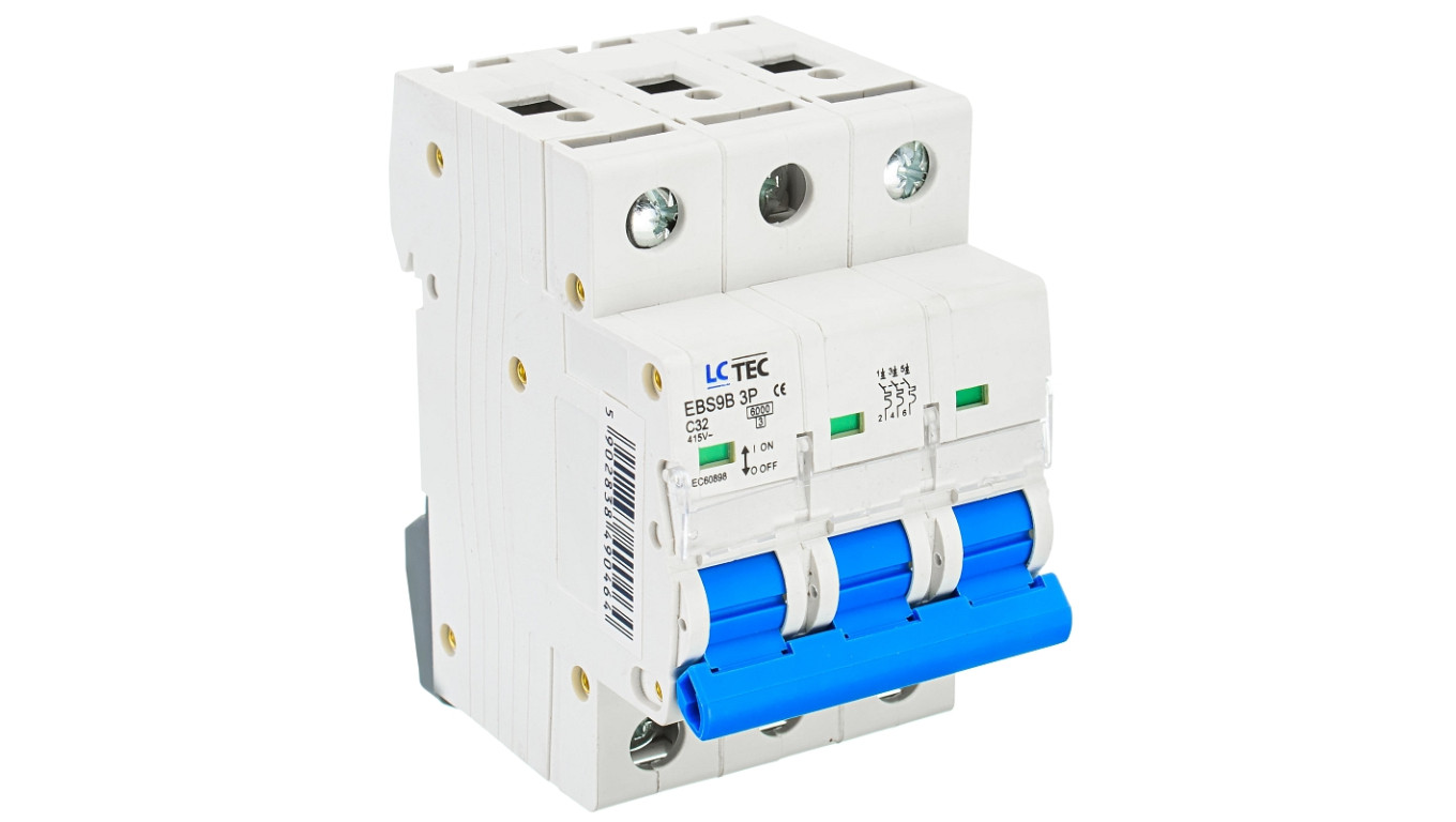 Wyłącznik nadprądowy 3P C 32A 6kA AC LC-Tec EBS9B-3C/32 LCTEC-EBS9B-3C/32