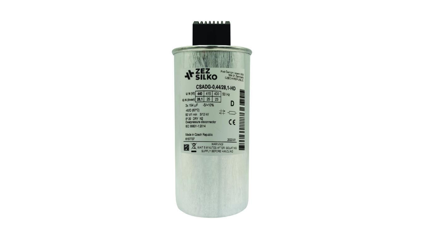 Kondensator 28,1kvar 440V Cn=3x154µF In=3x36,9A