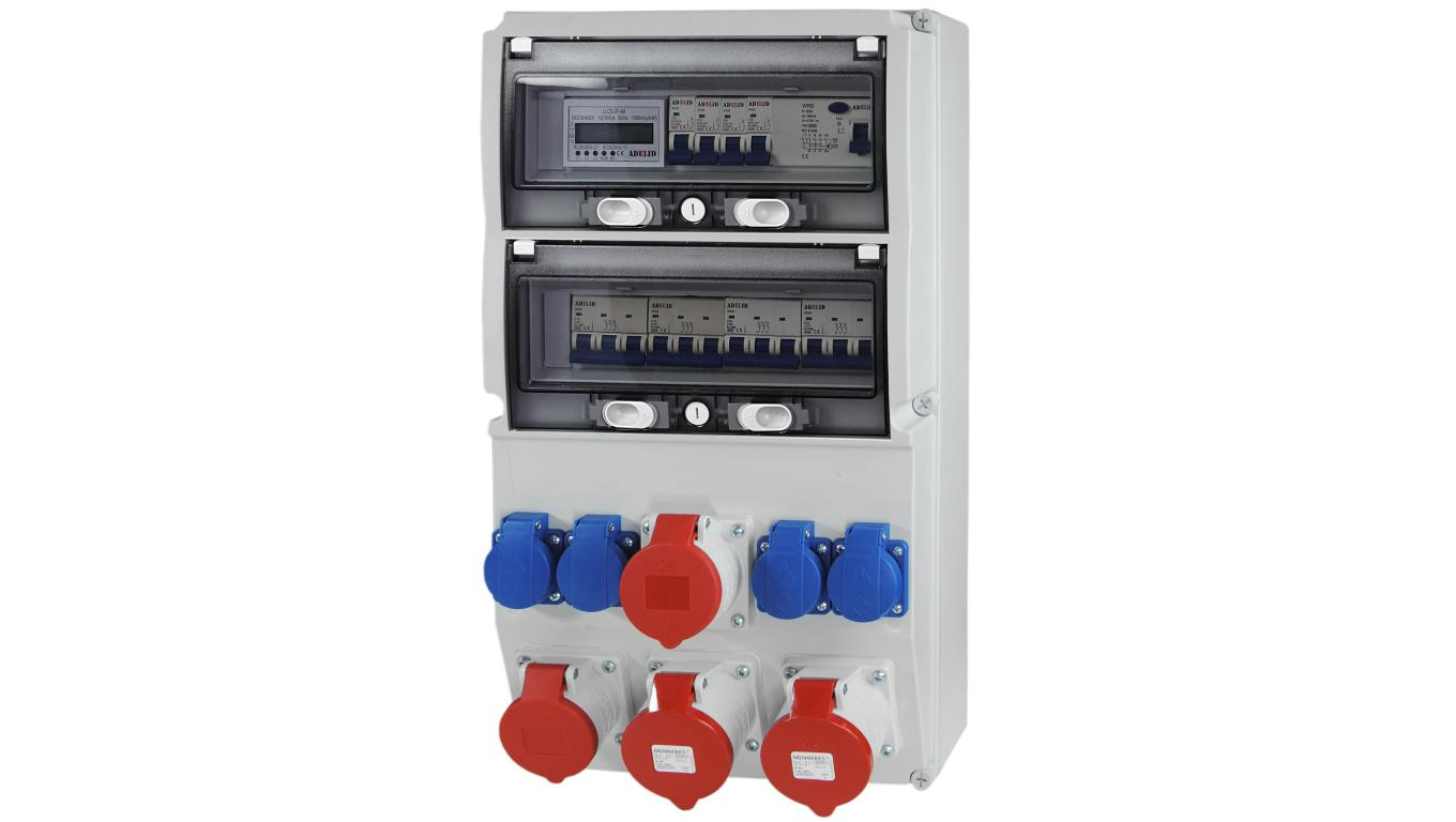 ROZDZIELNICA ZABEZPIECZONA 32A 16A 5P 230V LICZNIK RSX224FCL224