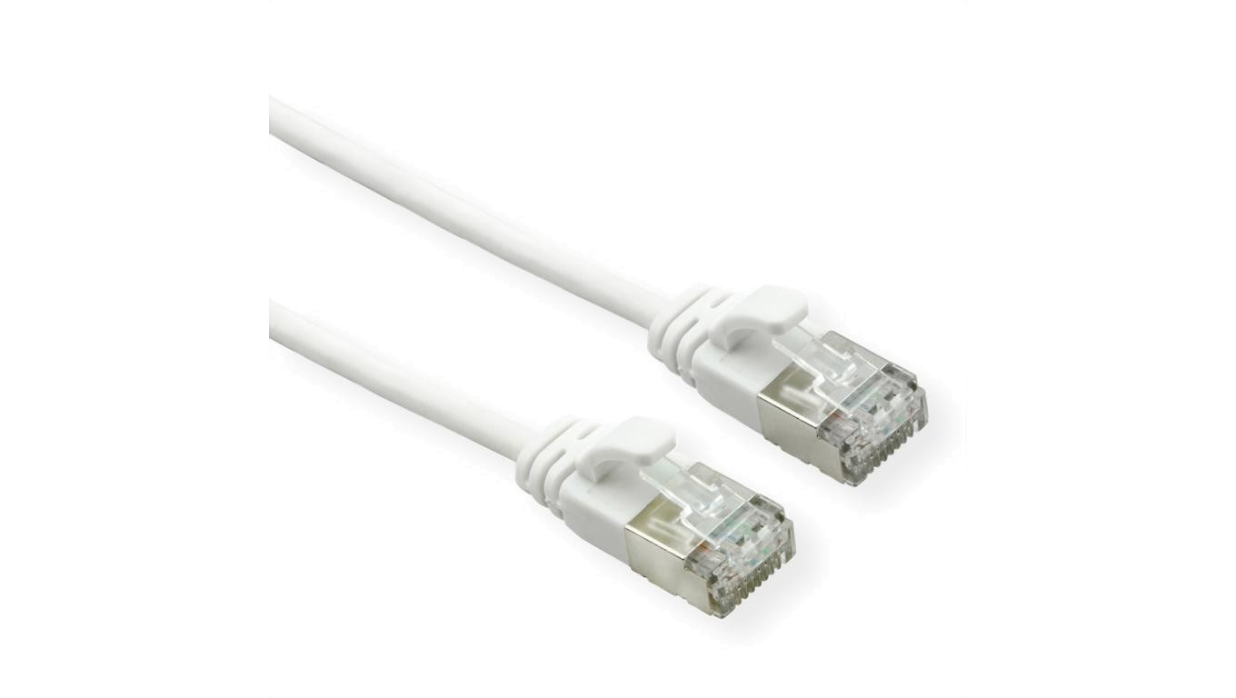 ROLINE F/UTP DataCenter Patchkabel Cat.6A (Class EA), LSOH, extra dun, wit, 3 m