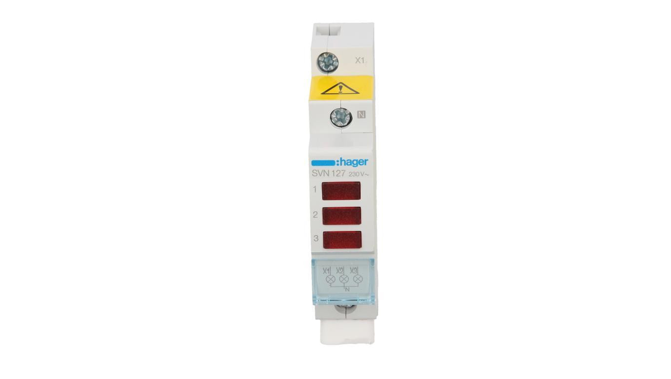 Lampka modułowa 3-fazowa czerwona 230-400V AC SVN127