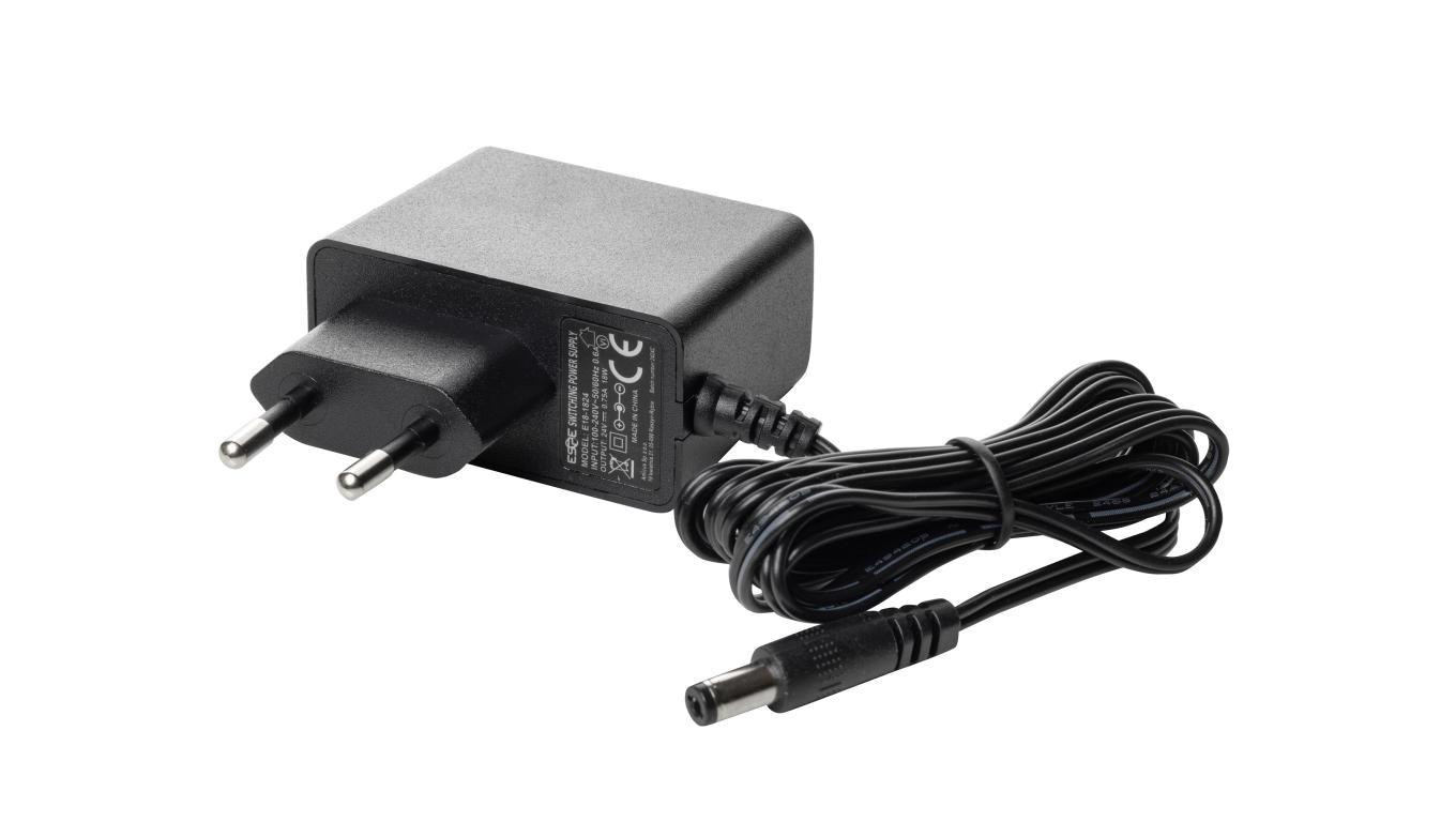 Zasilacz wtyczkowy ESPE 24V 0,75A 18W wtyk prosty 2,1x5,5mm