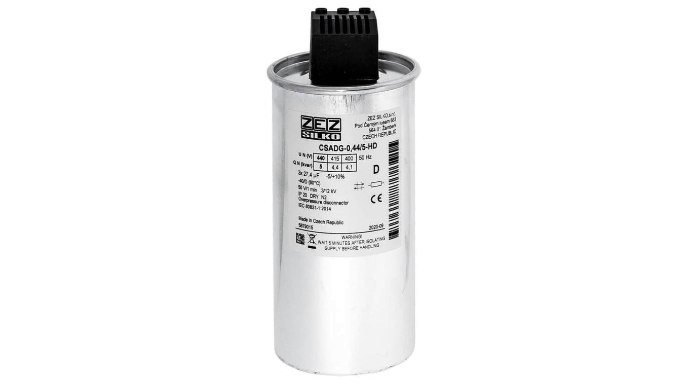 Kondensator 5kvar 440V Cn=3x27,40µF In=3x6,57A