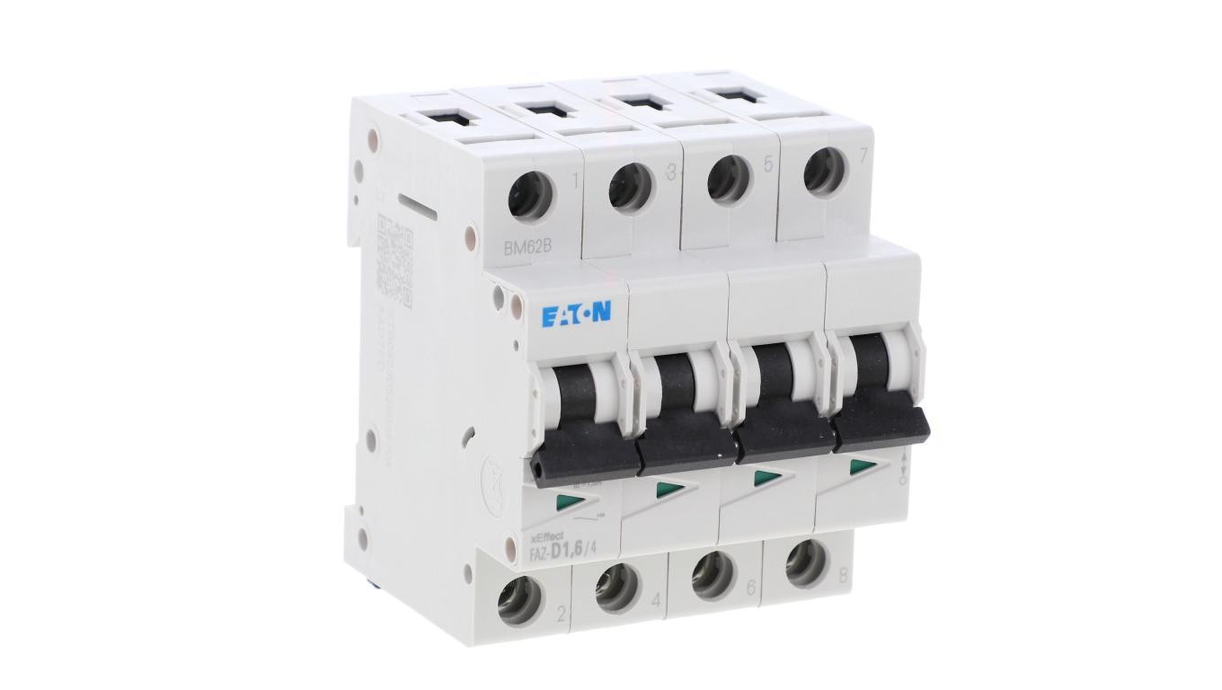 Wyłącznik nadprądowy 4P D 1,6A 15kA AC FAZ-D1,6/4 279071