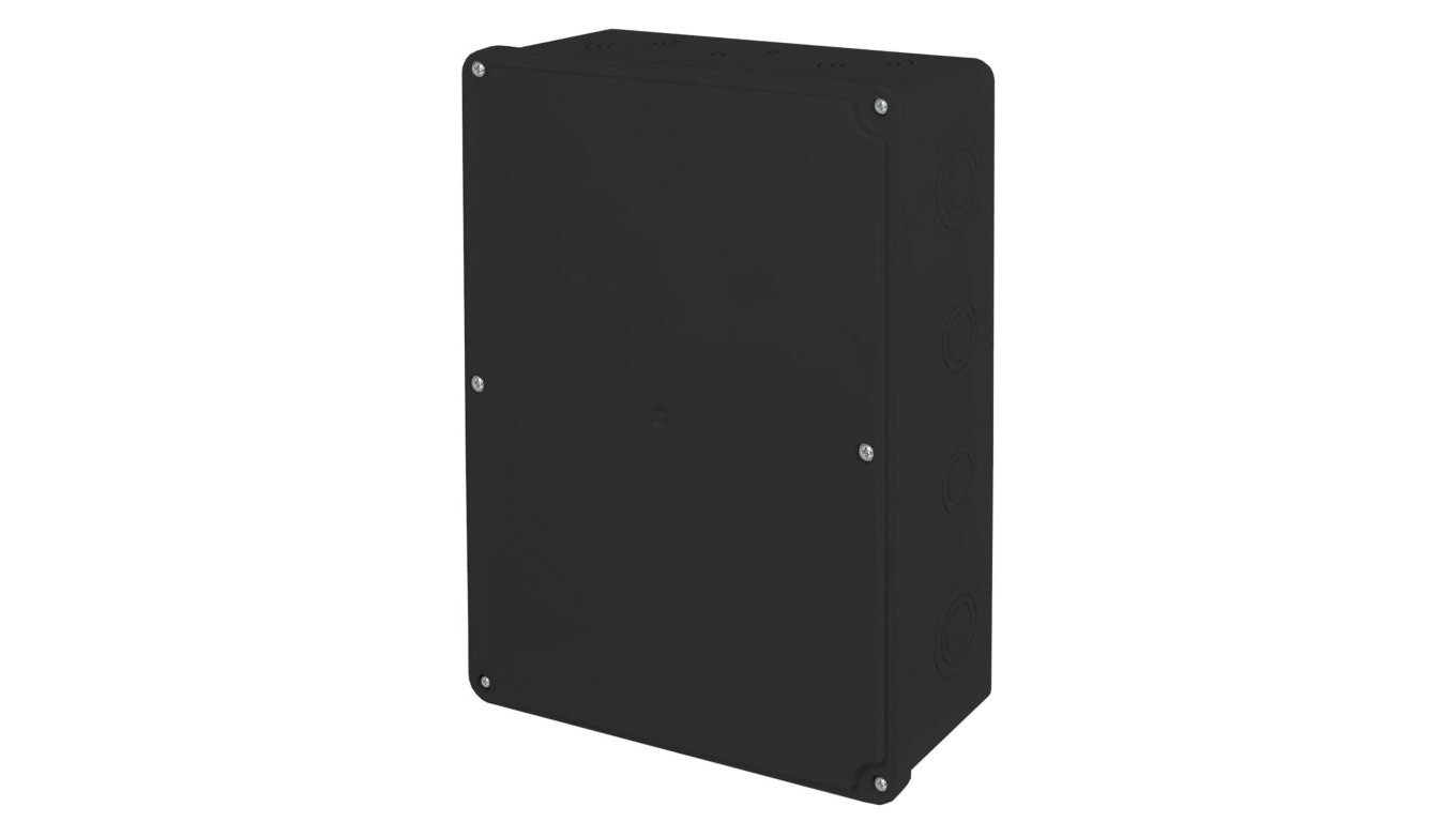 CZARNA PUSZKA INSTALACYJNA HERMETYCZNA ELEKTRYCZNA CZPI.280X210X74