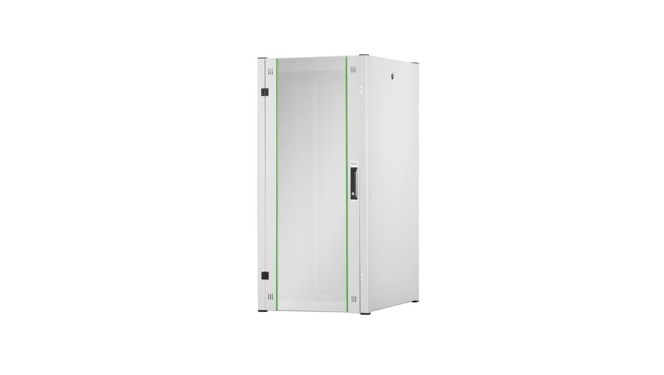 Szafa sieciowa stojąca Hyper Pro 19 26U rack 600x800, drzwi przód szyba, szary, 1000kg DN-51005