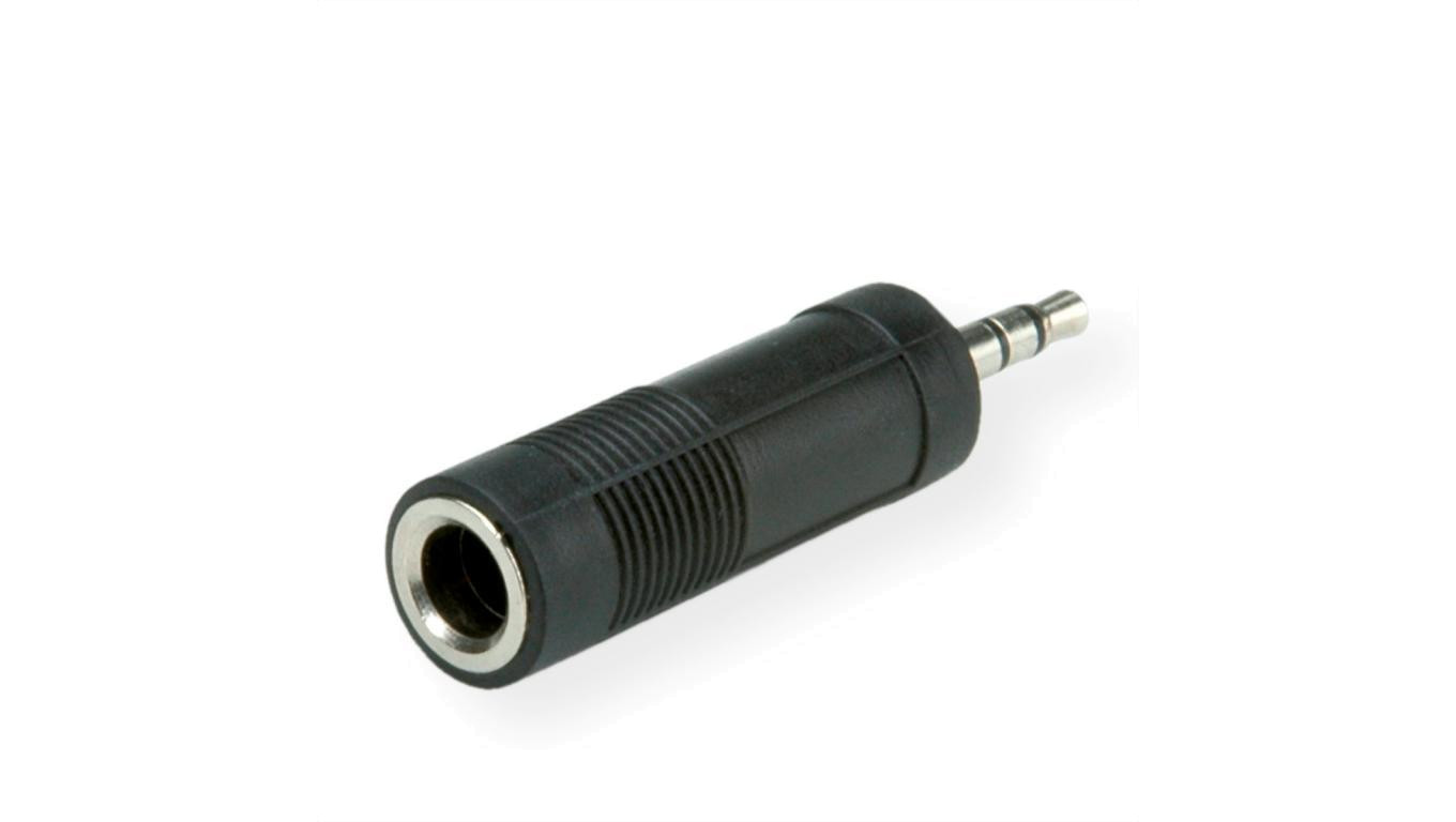 Adapter stereo ROLINE 3,5 mm męski - 6,35 mm żeński