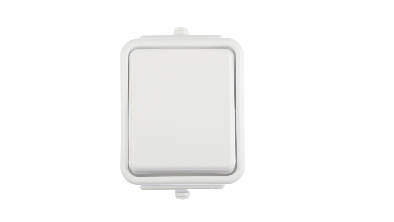 Cedar Łącznik jednobiegunowy hermetyczny IP44 10A biały WNt-100C WNT100C01