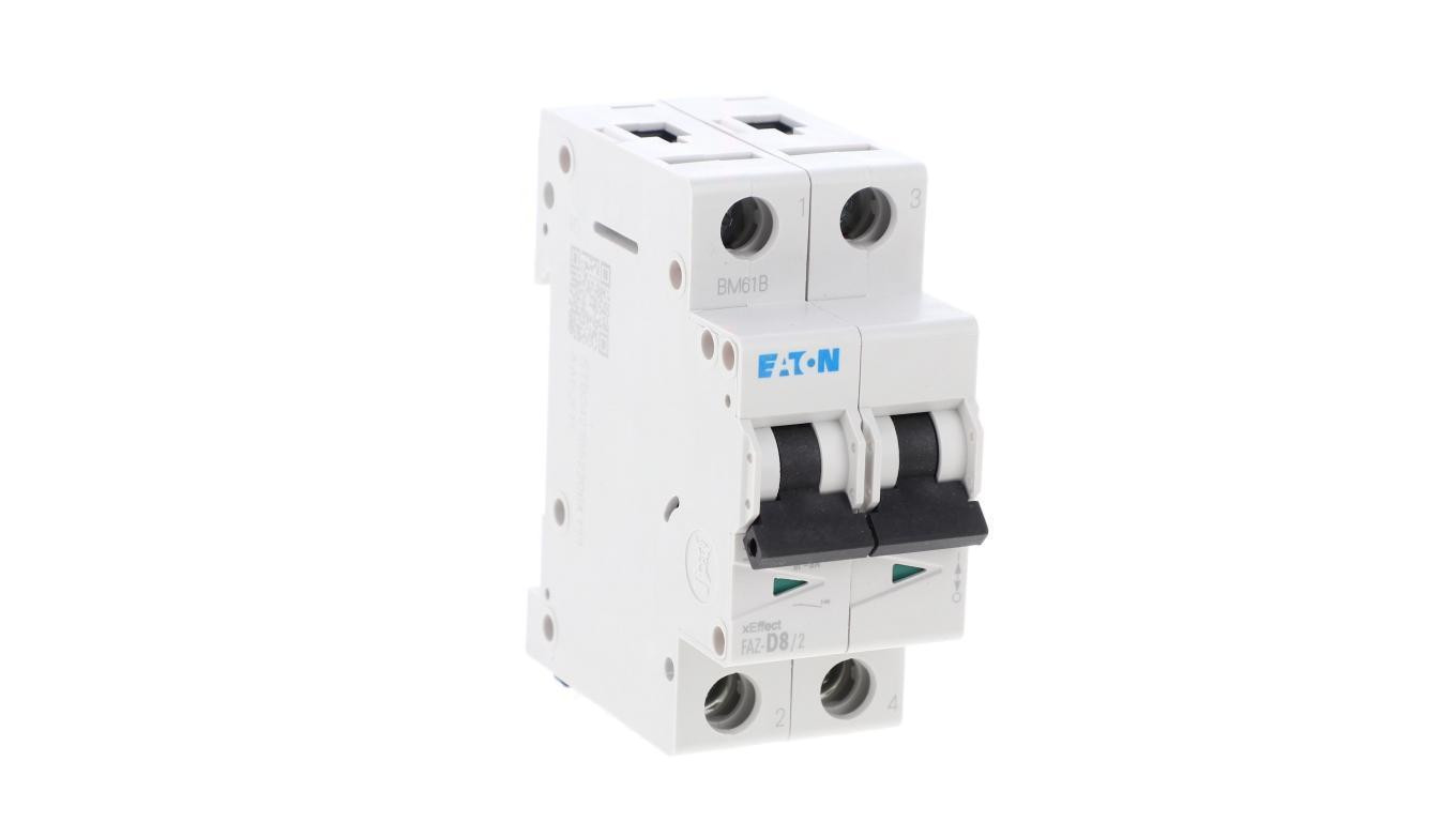 Wyłącznik nadprądowy 2P D 8A 15kA AC FAZ-D8/2 278778
