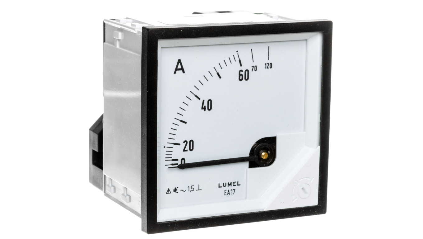 Amperomierz analogowy tablicowy 60/120A 72x72mm IP50 C3 K=90 st. EA17N F21200000000