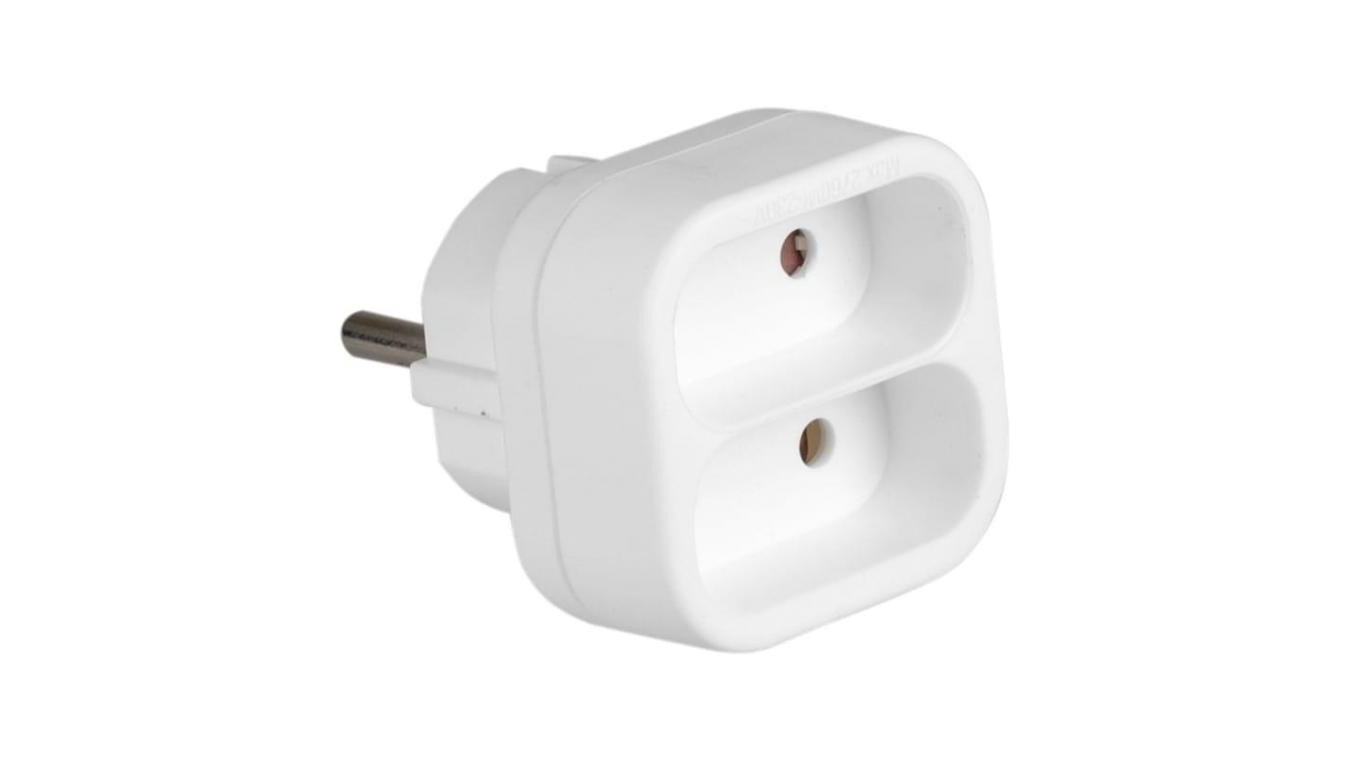 Rozgałęźnik sieciowy 2x Euro 2P 3500W 230V VA0134 VAYOX