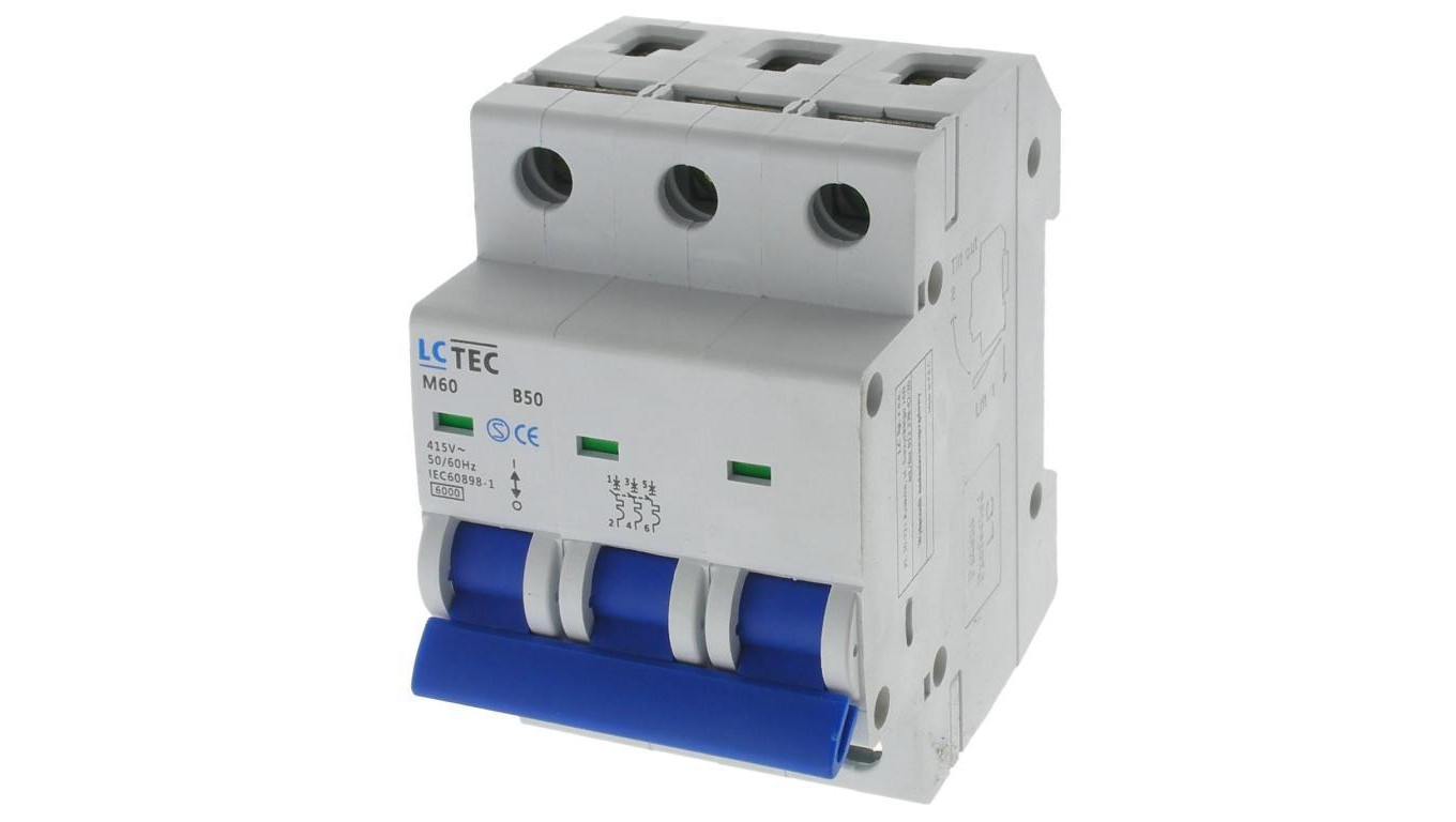 Wyłącznik nadprądowy M60 3P 3M 3F B 50A 6kA