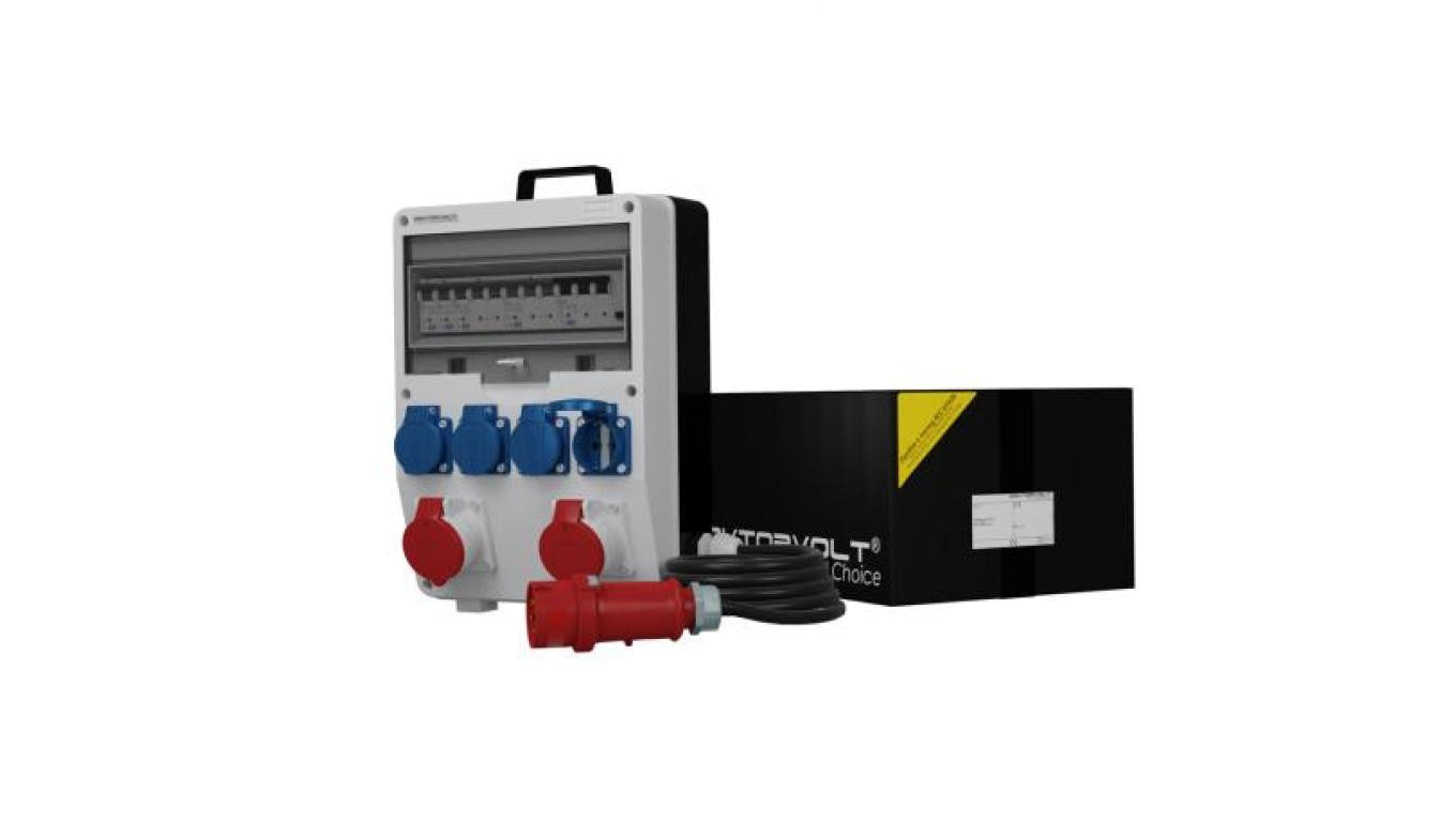 Rozdzielnica budowlana z kablem TD-S/FI 2x16A 4x230V SKH Schuko Doktorvolt 6800