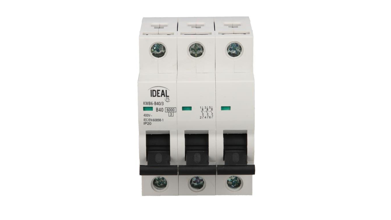 Wyłącznik nadprądowy 3P B 40A 6kA AC KMB6-B40/3 VDE 23168
