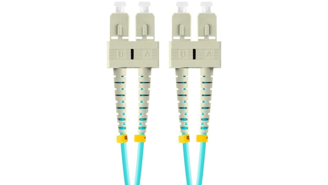 Patchcord światłowodowy MM SC/UPC-SC/UPC duplex 3mm OM4 purple 5m LANBERG