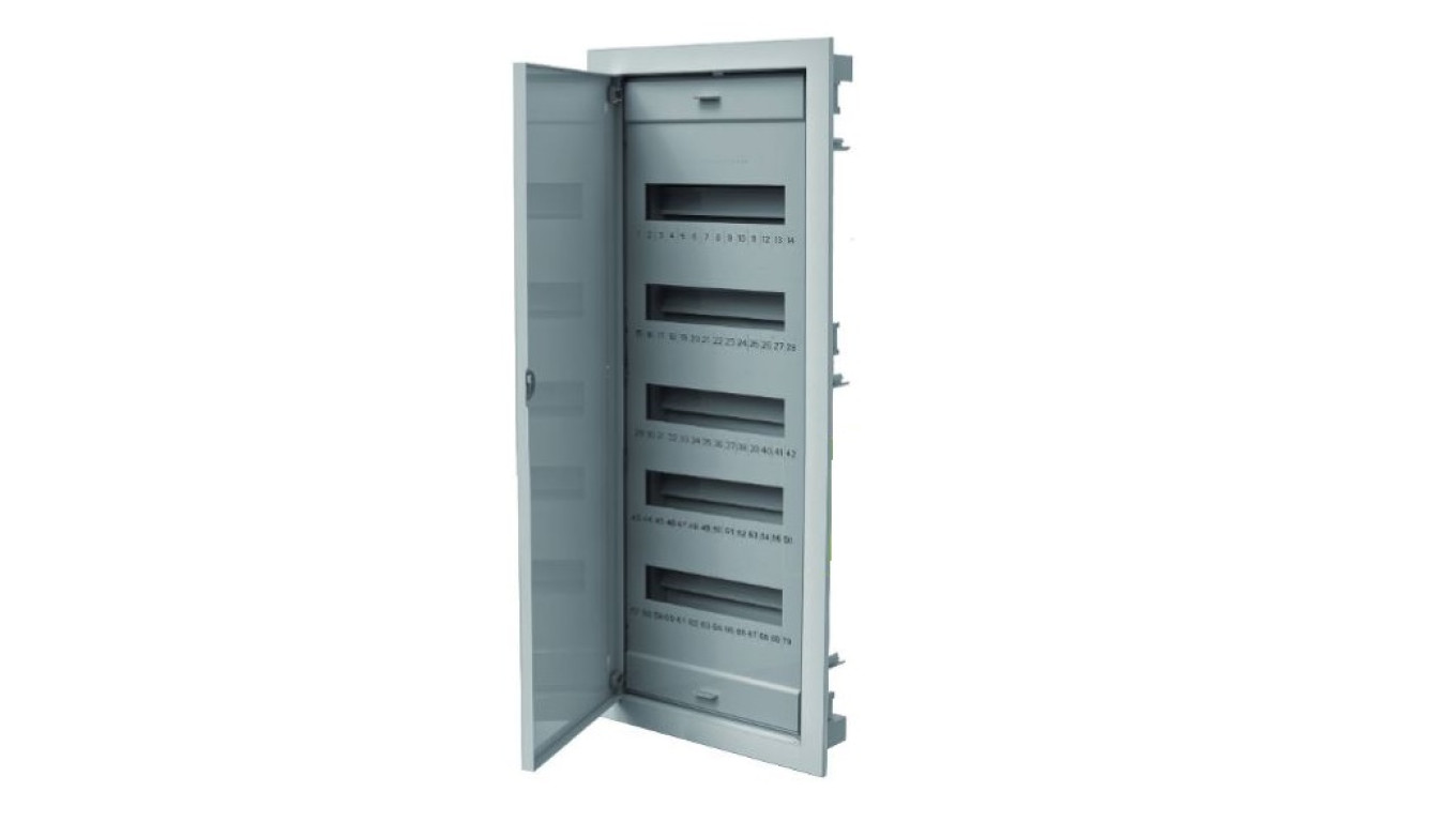 Rozdzielnica modułowa 5x12 podtynkowa RO-5 z metalowymi drzwiami IP40 (z N+PE) C.1560