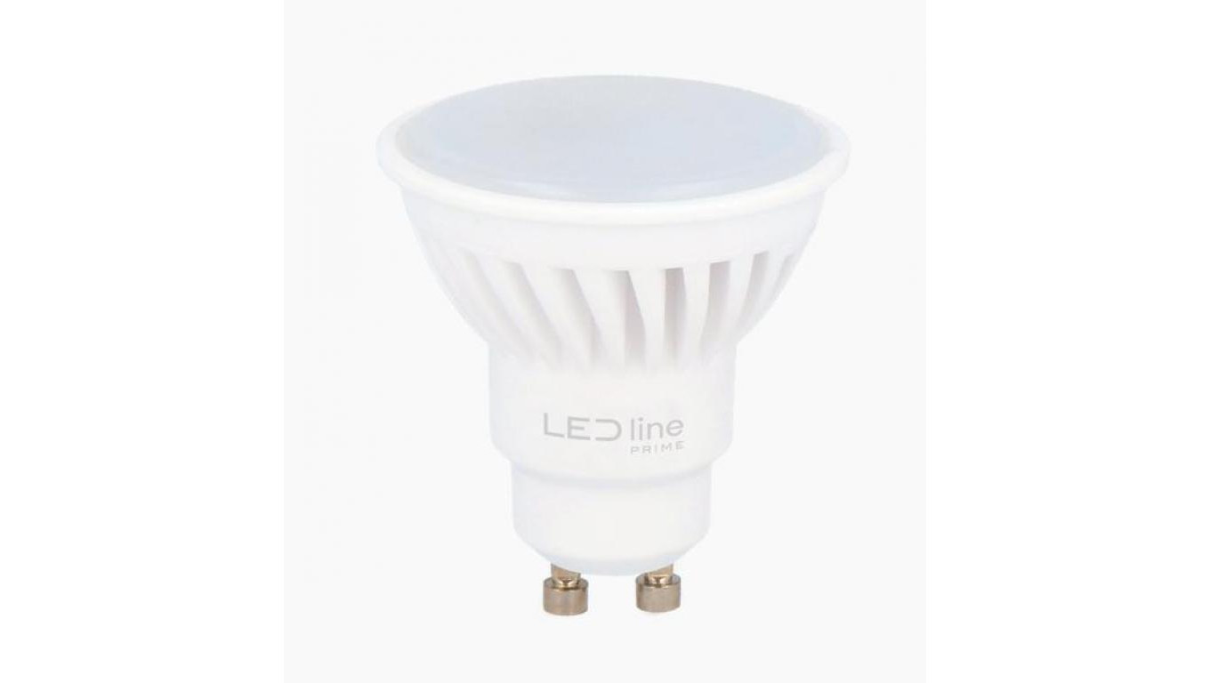 LED line PRIME żarówka LED GU10 7W 6500K zimna 1000lm 140lm/w CERAMICZNA 5 lat gwar.
