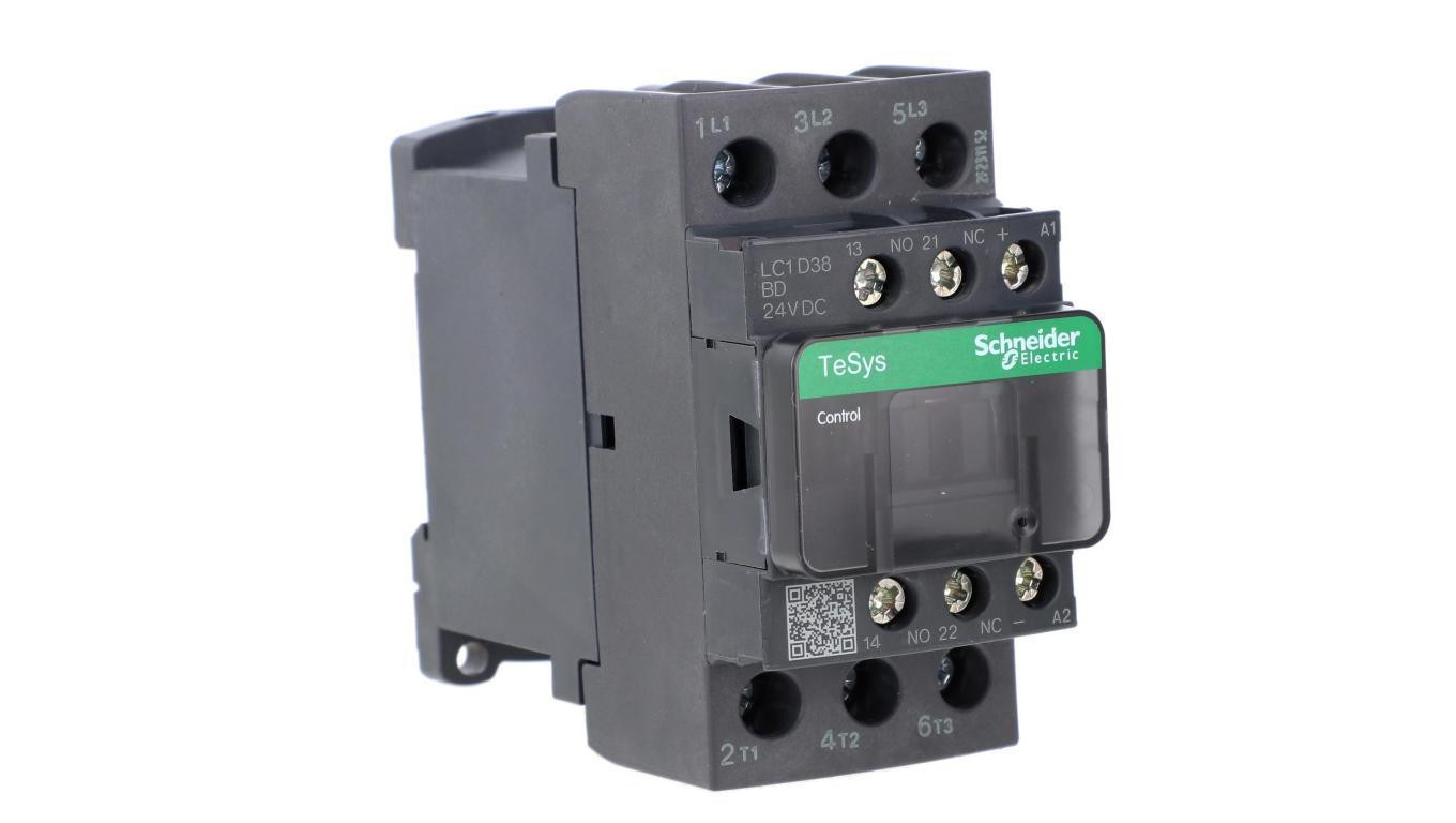 TeSys Deca Stycznik mocy 38A 3P 24V DC 1Z 1R LC1D38BD