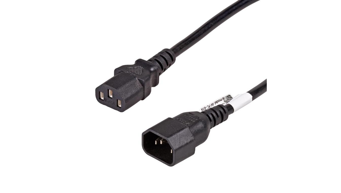 Kabel zasilający Akyga AK-PC-07A przedłużacz CCA IEC C13 / C14 3 m