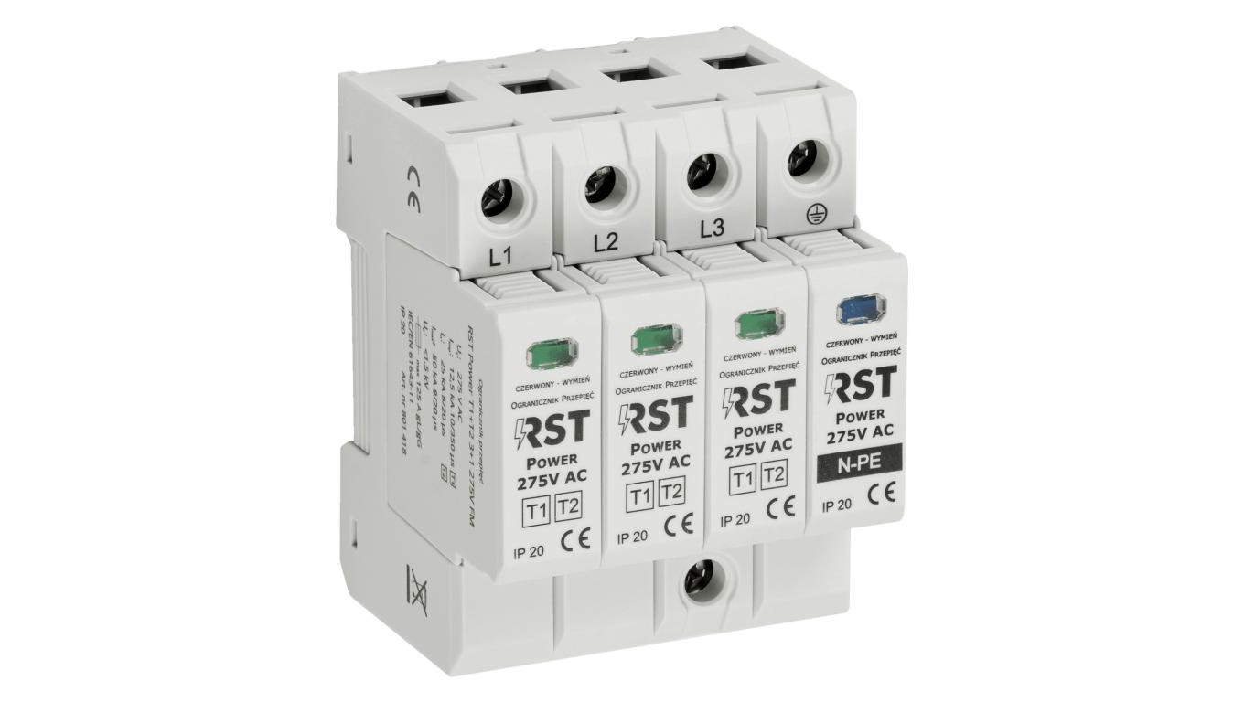 Ogranicznik przepięć T1 + T2 RST Power T1 + T2 3+1 275V FM /801 418/